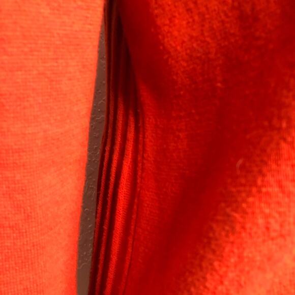 Cabi Passage red mixed ribbed knit snap front v neck cardigan size Medium #3888 - Picture 6 of 14